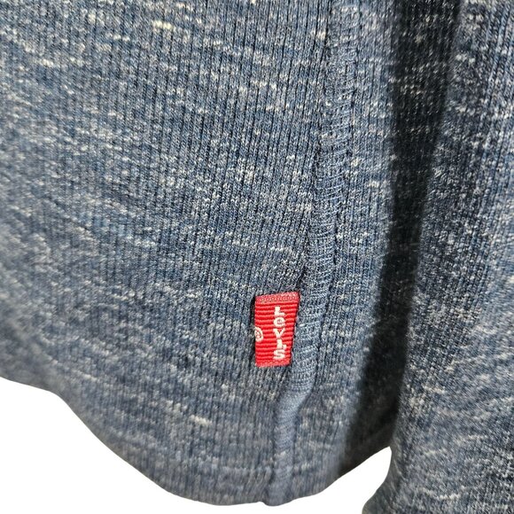 Levis Womens XS Pajama Set Navy Heather Henley Top Gray Drawstring Pants Lounge - Picture 5 of 14